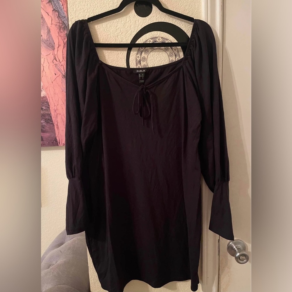 Publix Plus Size Womens Black midi dress size 3X pre-owned